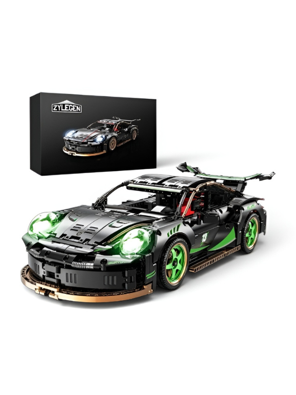 Racing Car Building Block Set (1880 Pcs) – Classic Sports Car Model with Working Lights, Movable Doors & Rotating Lamps – Premium Adult & Kids Collectible TV6447
