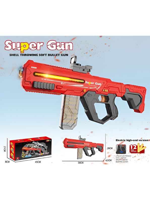 PUBG Electric Shell-Ejecting Soft Bullet Toy Gun – Automatic Foam Dart Blaster with LED Lights for Kids and Teens TV6889