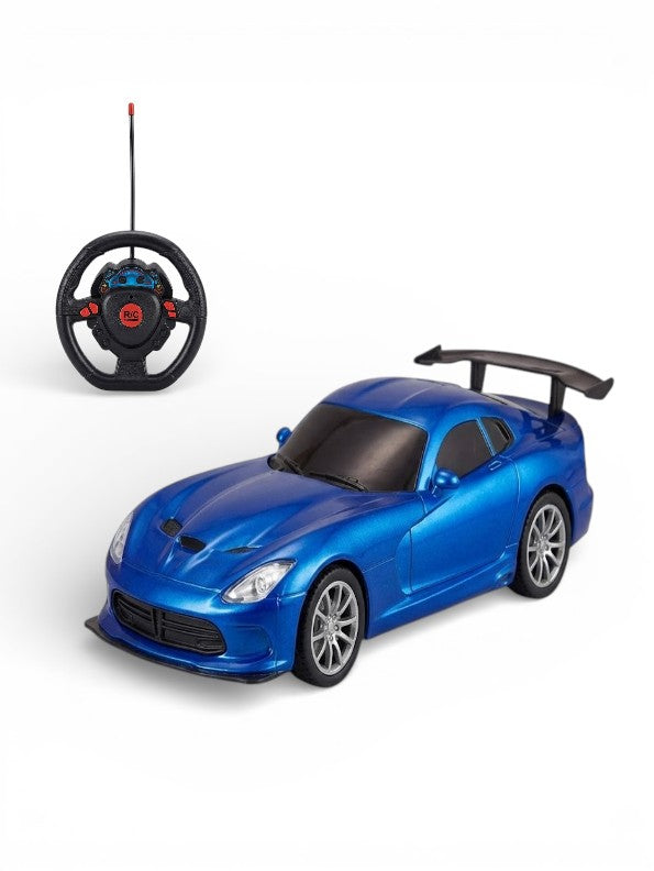 Remote Control Super Sport Racing Car with Steering Wheel Controller – High-Speed RC Toy in Metallic Finish for Kids & Adults MD2244