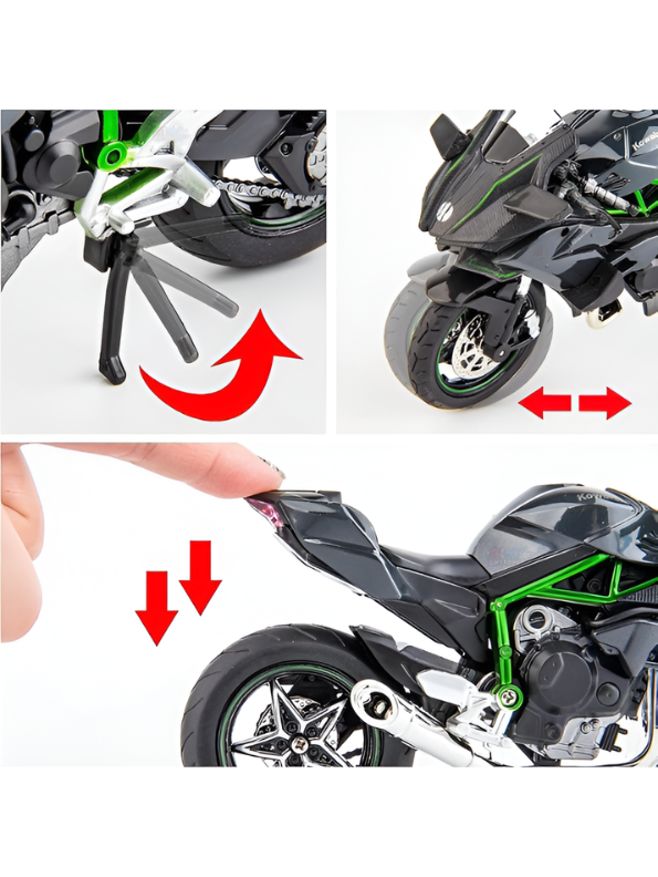 Die-Cast Kawasaki Ninja H2R Motorcycle Model – High-Detail Collectible Replica Bike for Display and Collection TV3267