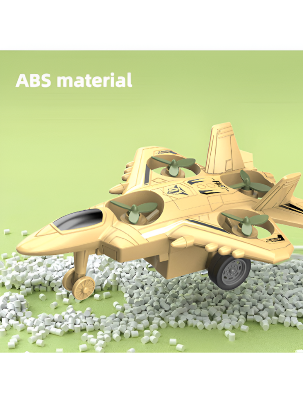 Inertial Stunt Toy Airplane: Kids' Friction-Powered Fighter Jet with 360° Spins TV4802