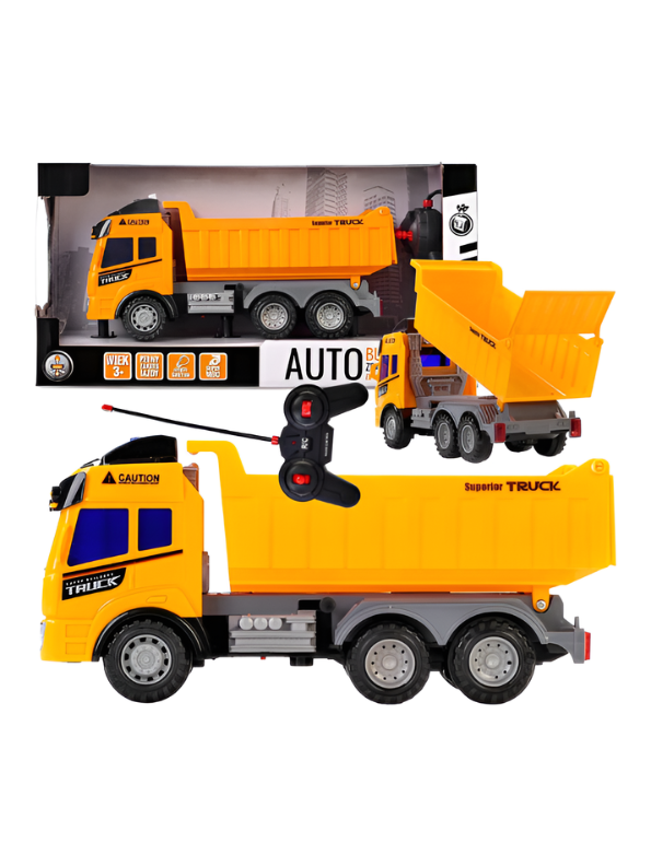 Remote Control Dump Truck for Kids: Durable Construction Toy with Lights and Sound TV423