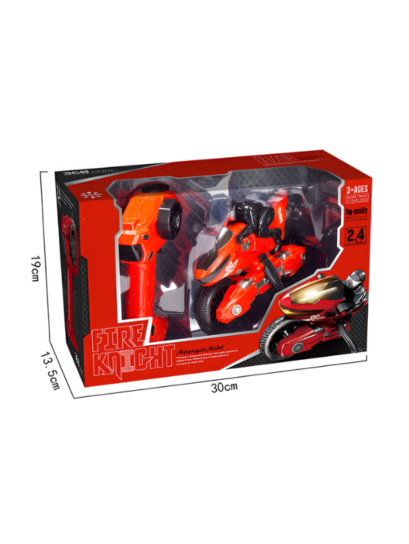 2.4GHz Drift RC Racing Motorcycle with Rider – Swing Action Remote Control Bike, High-Speed Fire Knight Design for Kids & Adults TV2357