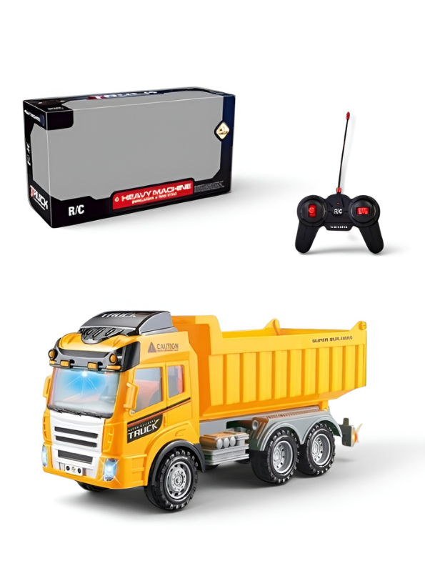 Remote Control Dump Truck for Kids: Durable Construction Toy with Lights and Sound TV423