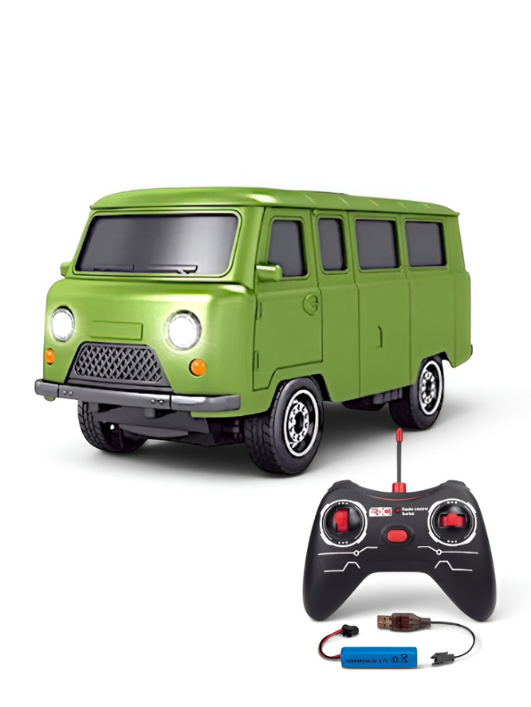 Remote Control Simulation Van Model - Green RC Toy Vehicle for Kids TV4818