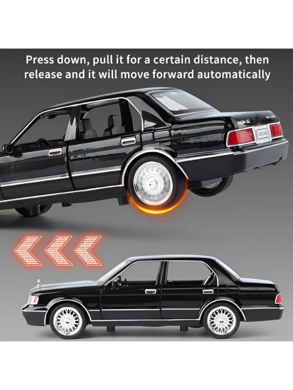 Toyota Crown Luxury Sedan Diecast Model Car 1:32 Scale Vintage Collectible Metal Car Gold TV6302.