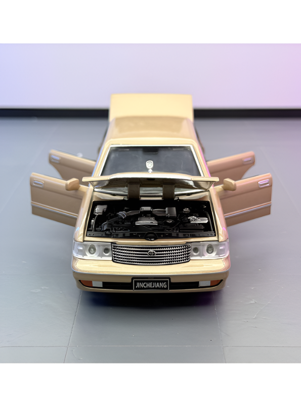 Toyota Crown Luxury Sedan Diecast Model Car 1:32 Scale Vintage Collectible Metal Car Gold TV6302.