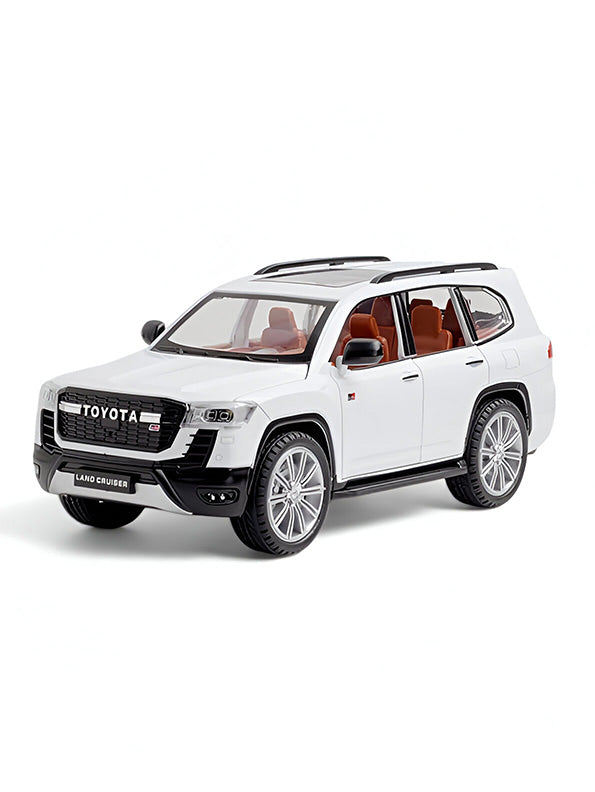 Toyota Land Cruiser GT Model 1 24 Scale Diecast Car White Metal Collectible TV O 24 Toyloft