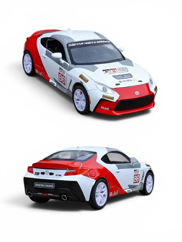 Toyota GR86 Drift Racing Alloy Model Car - White 1:24 Scale Metal Diecast with Lights & Sound - Perfect Gift for Car Lovers and Collectors TV6078