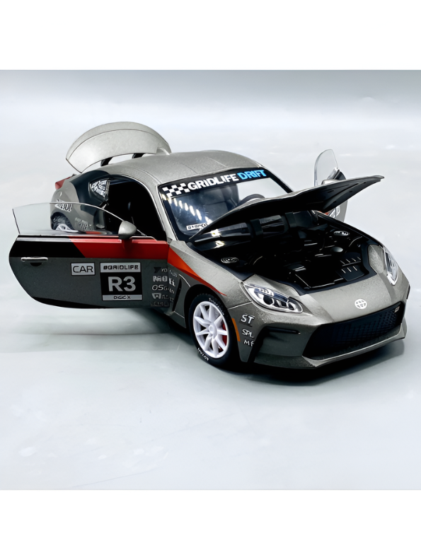 Toyota GR86 Drift Racing Alloy Model Car - 1:24 Scale Metal Diecast with Lights & Sound - Perfect Gift for Car Lovers and Collectors TV6078