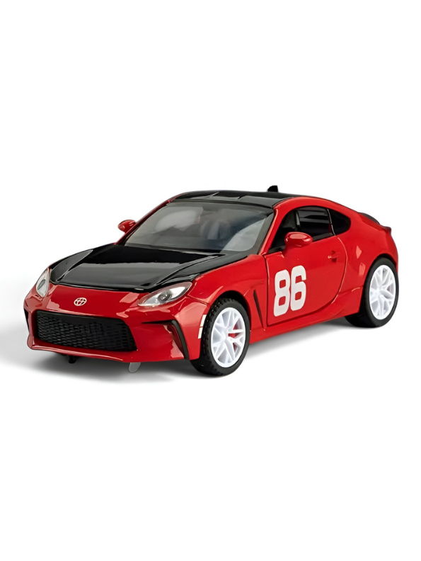 Toyota GR86 Drift Racing Alloy Model Car - Red 1:24 Scale Metal Diecast with Lights & Sound - Perfect Gift for Car Lovers and Collectors TV6078