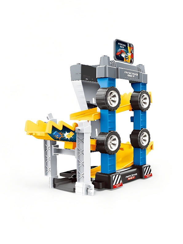 Track Car Set Engineering Vehicle - 6 Pcs Yellow (MS-M-24) - Toyloft