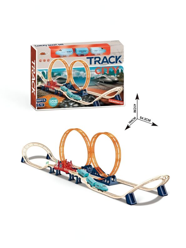 Track Set – 360° Somersault High-Speed Electric Train Toy Set for Kids | Durable ABS Slot Track Railway Gift for Boys LMI11808.