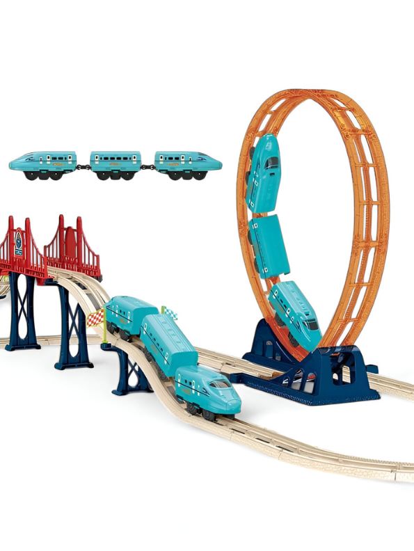 Track Set – 360° Somersault High-Speed Electric Train Toy Set for Kids | Durable ABS Slot Track Railway Gift for Boys LMI11808.