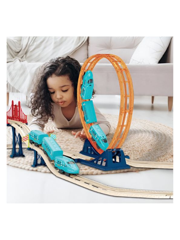 Track Set – 360° Somersault High-Speed Electric Train Toy Set for Kids | Durable ABS Slot Track Railway Gift for Boys LMI11808.
