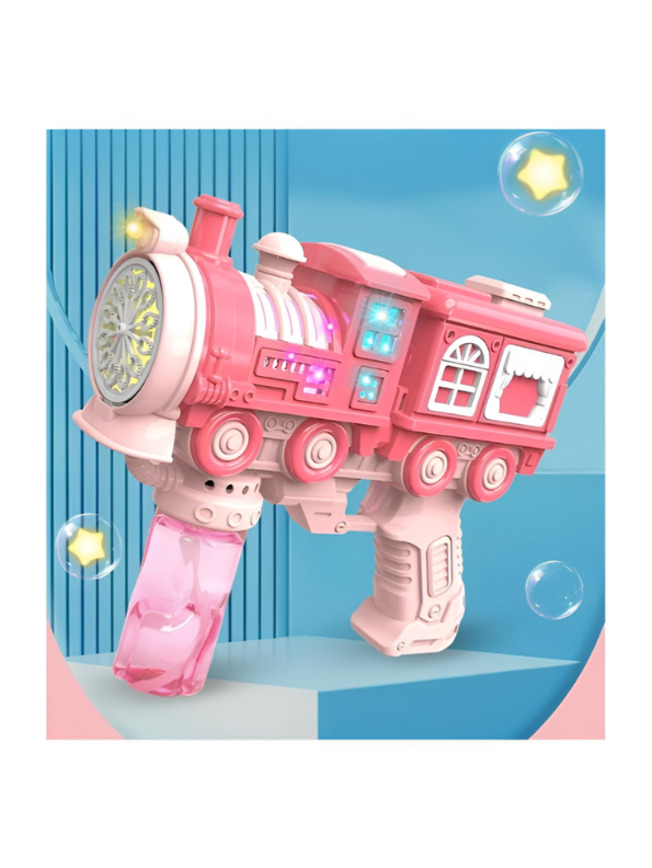 Train Bubble Gun Toy – Train Shape Bubble Blower Pink LMI16589.