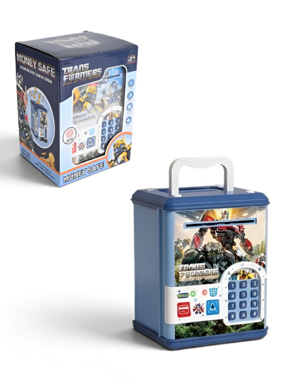 Transformers "Rise of the Beasts" Electronic Piggy Bank & Money Safe with Electronic Password Keypad & Carrying Handle – Educational Financial Savings Toy for Kids LMI14827
