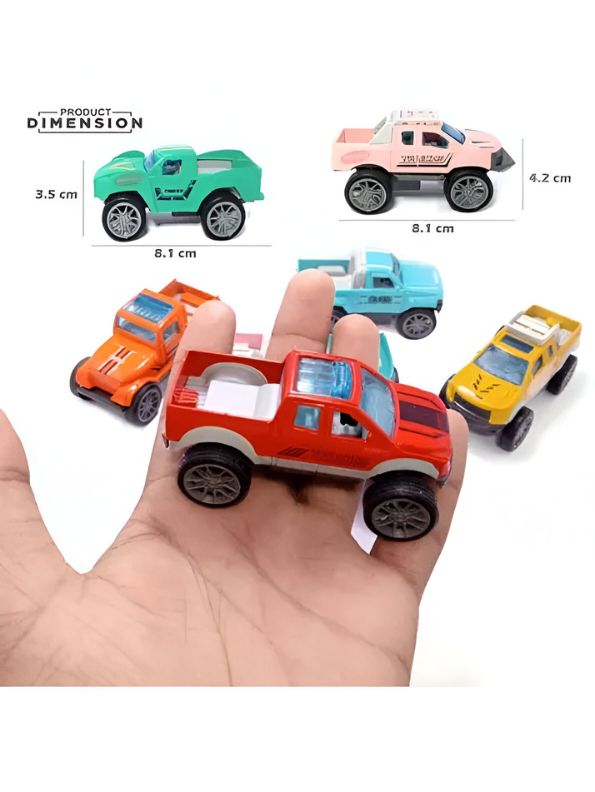 Truck Car Set – 6-Pack Mini Pull Back Vehicles Toy Set for Kids, Playset for Boys & Girls – LMI9664.