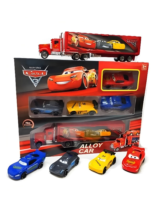 Pack of 4 Truck with Lightning McQueen Cars Anime Toys (TV-May-13): Experience Hot Wheels, Flash McQueen, and Lightning McQueen from Cars 2 & 3! - Toyloft