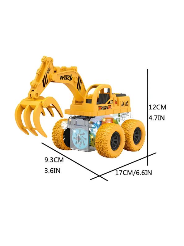 TurboDigger – JCB Friction Powered Push and Go Toy Vehicle for Kids | Construction Engineering Car Toy LMI13509.