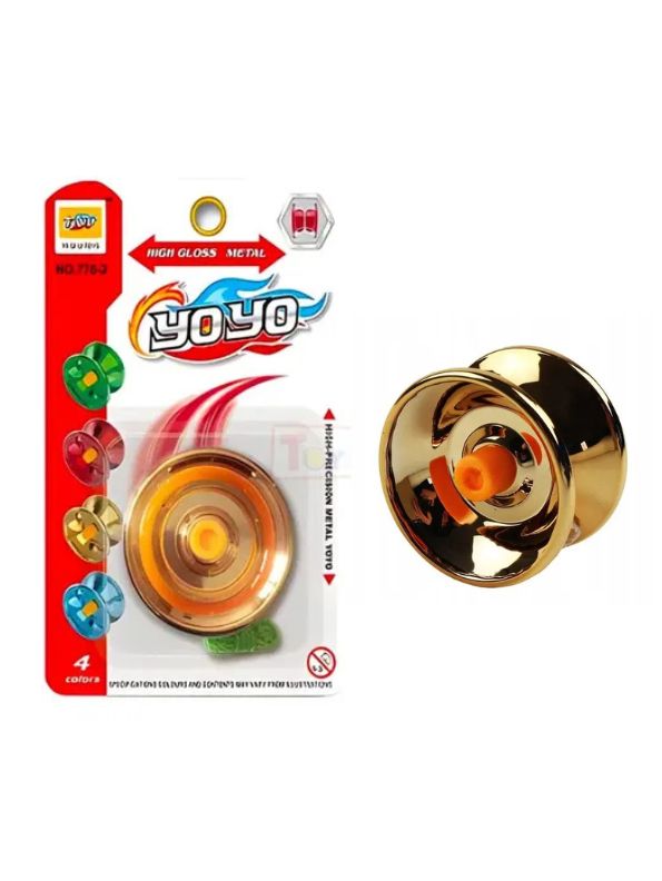 Gold - TurboSpin – High-Speed Metal Yo-Yo Spinner Toy for Kids | Durable Bearing for Smooth Tricks & Sports Play LMI8847.