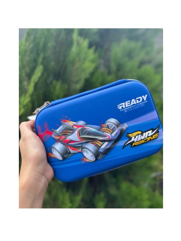 TurboVroom – Sports Car Blister Pouch for Kids | Single Chain Pencil Case | Stylish & Speedy Stationery Bag NOV8792.