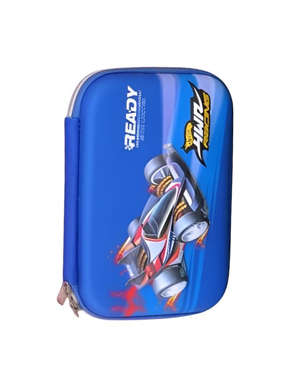 TurboVroom – Sports Car Blister Pouch for Kids | Single Chain Pencil Case | Stylish & Speedy Stationery Bag NOV8792.