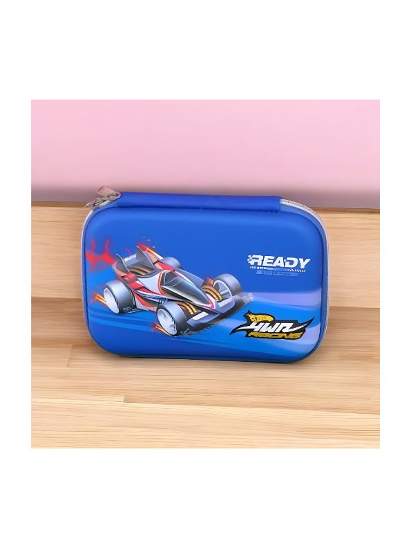 TurboVroom – Sports Car Blister Pouch for Kids | Single Chain Pencil Case | Stylish & Speedy Stationery Bag NOV8792.