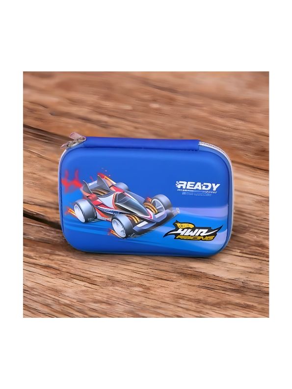 TurboVroom – Sports Car Blister Pouch for Kids | Single Chain Pencil Case | Stylish & Speedy Stationery Bag NOV8792.