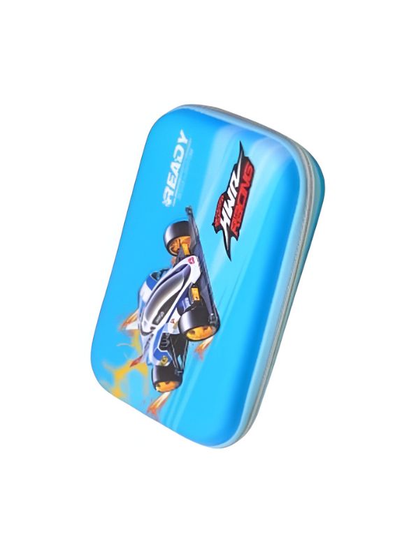 Blue - TurboVroom – Sports Car Blister Pouch for Kids | Single Chain Pencil Case | Stylish & Speedy Stationery Bag NOV8792.