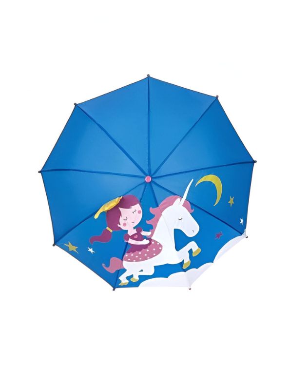 Twinkle Unicorn Girl Umbrella – 47 cm Lightweight & Colorful Rain Protection NOV6222.