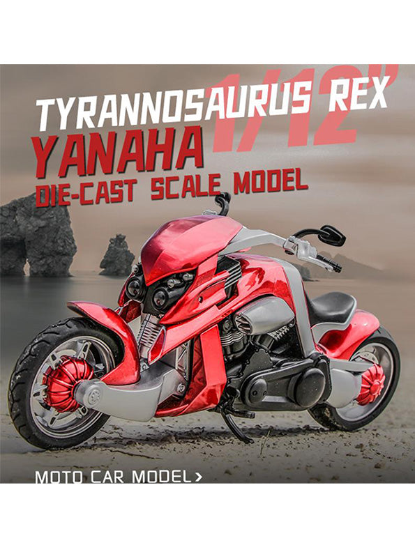 Yamaha Tyrannosaurus Rex Diecast Motor Cycle - Red - Toyloft