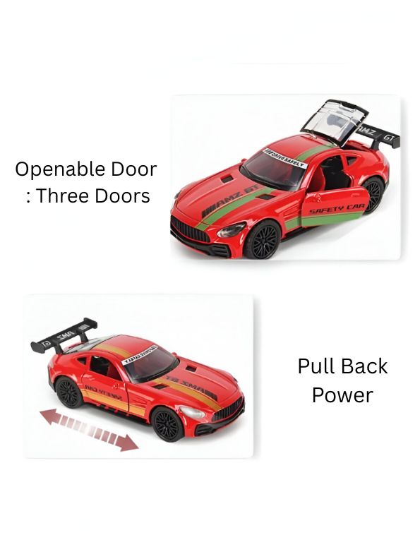 Ultimate Mini Racers – Diecast Cars Pack of 4 Scale 1:36 Pull Back Toy Cars with Light & Sound for Kids LMI15132.