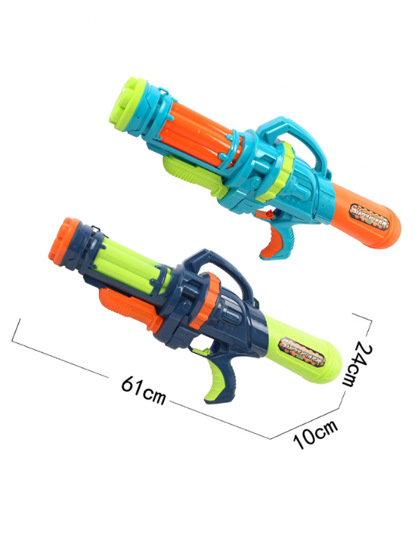 UltraShot – Super Power Water Blaster Pichkari with Easy-Grip Handle & Dual Nozzle | Durable Plastic Holi Water Gun Toy Blue LMI14285.