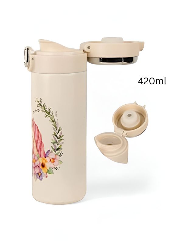 UniSip – Unicorn Printed Vacuum Bottle 420ml Stainless Steel for Kids & Adults NOV1555.