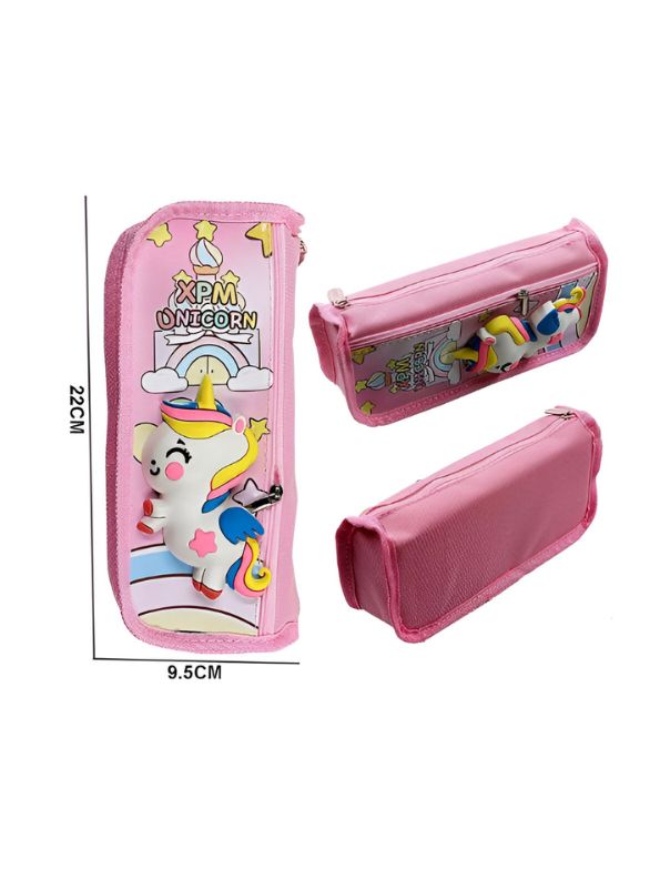 Unicorn 3D Soft Pouch – Cute & Spacious Pencil Case for Girls NOV6748.