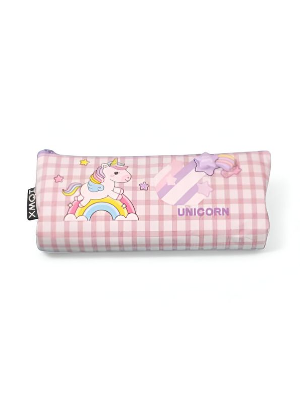 Unicorn Striped Pouch – Single Chain Soft Pouch | Cute & Durable Zipper Bag for Girls NOV6156.