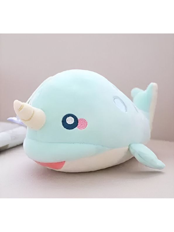 Blue - Unicorn Whale - Super Soft Unicorn Fish Whale Plush Soft Toy for Kids Baby Boys Girls 7 inch - MS14580.
