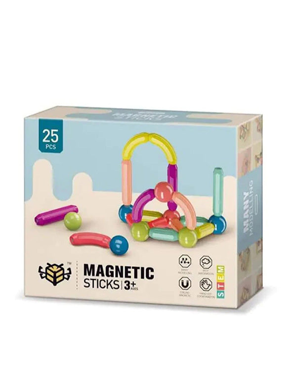 Magnetic Sticks Building Blocks Set For Kids 25 Pcs (NX.L-10) - Toyloft
