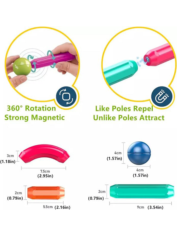 Magnetic Building Sticks Blocks Toys 80 Pcs (NXL-10) - Toyloft