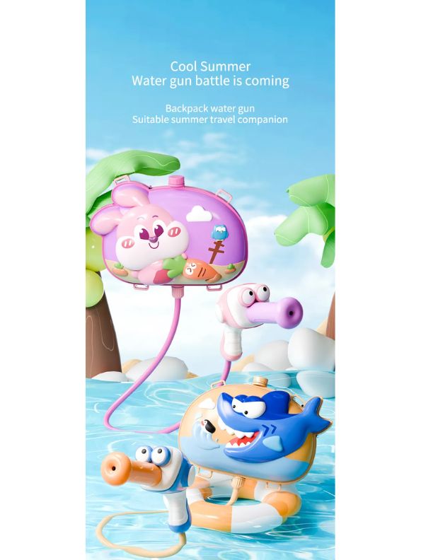 Blue - SplashJoy K1 Mega Soaker - Ultimate Backpack Water Blaster for Non-Stop Summer Splash Battles.