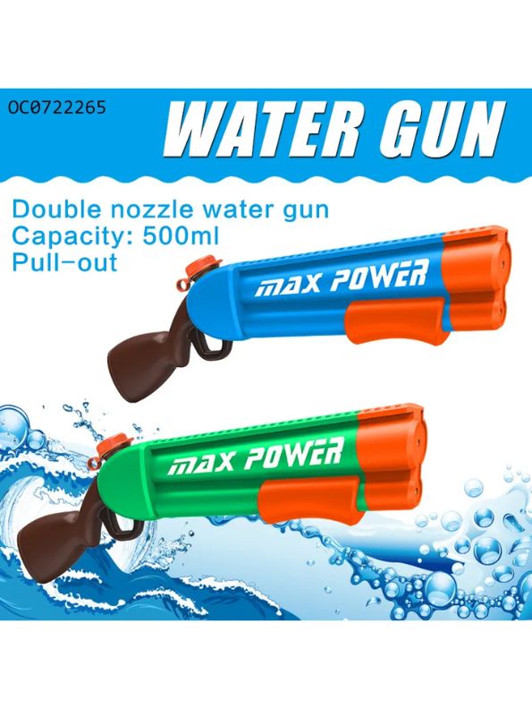 Blue - AquaAnnihilator X – Dual Nozzle Hydro Blaster | Ultimate Long-Range Water Warrior for Summer Battles.