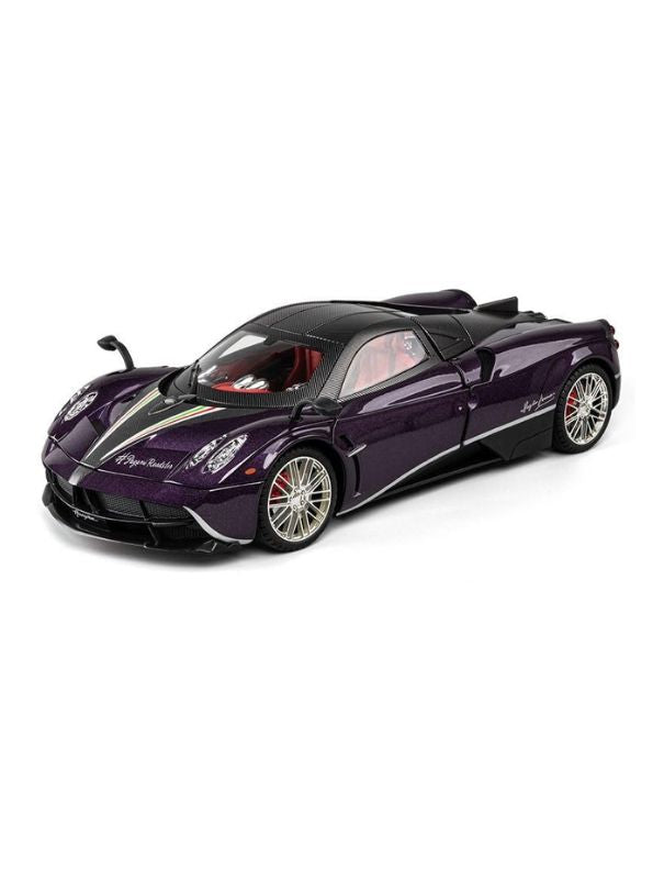 Pagani Huayra Sports Car Diecast Model Scale 1:24 - Amethyst Purple - Acrylic Transparent Display Box