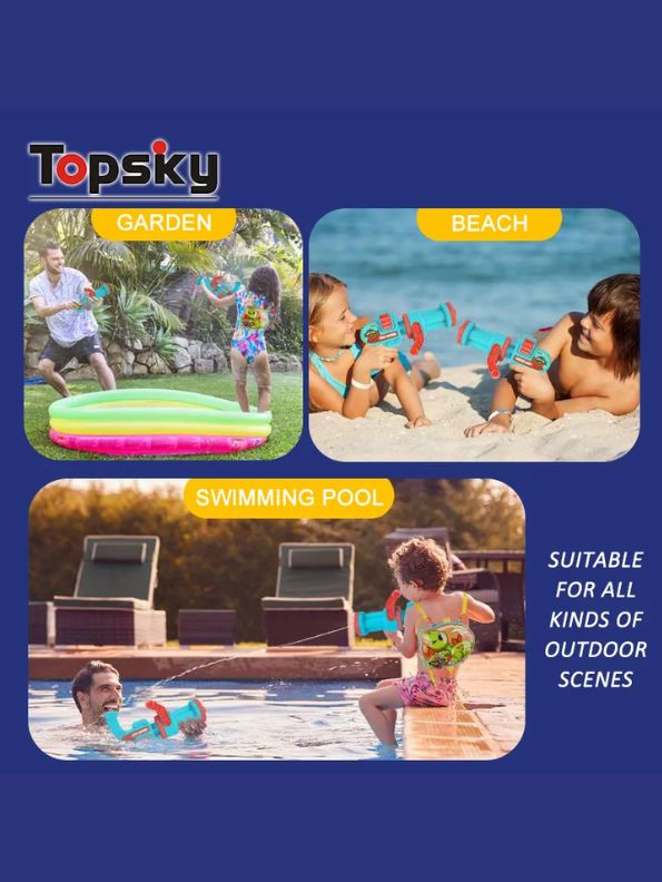 RaptorSpray Turbo – Epic Dinosaur Water Gun | Backpack Water Bag Toy for Kids | Ultimate Outdoor Beach & Summer Fun.
