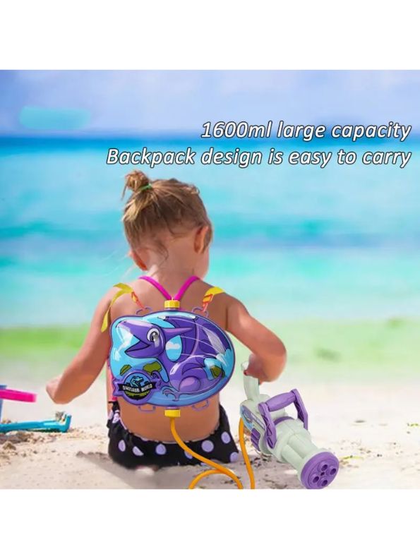 RaptorSpray Turbo – Epic Dinosaur Water Gun | Backpack Water Bag Toy for Kids | Ultimate Outdoor Beach & Summer Fun.