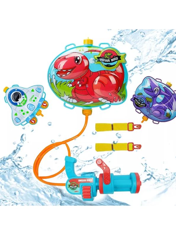 RaptorSpray Turbo – Epic Dinosaur Water Gun | Backpack Water Bag Toy for Kids | Ultimate Outdoor Beach & Summer Fun.