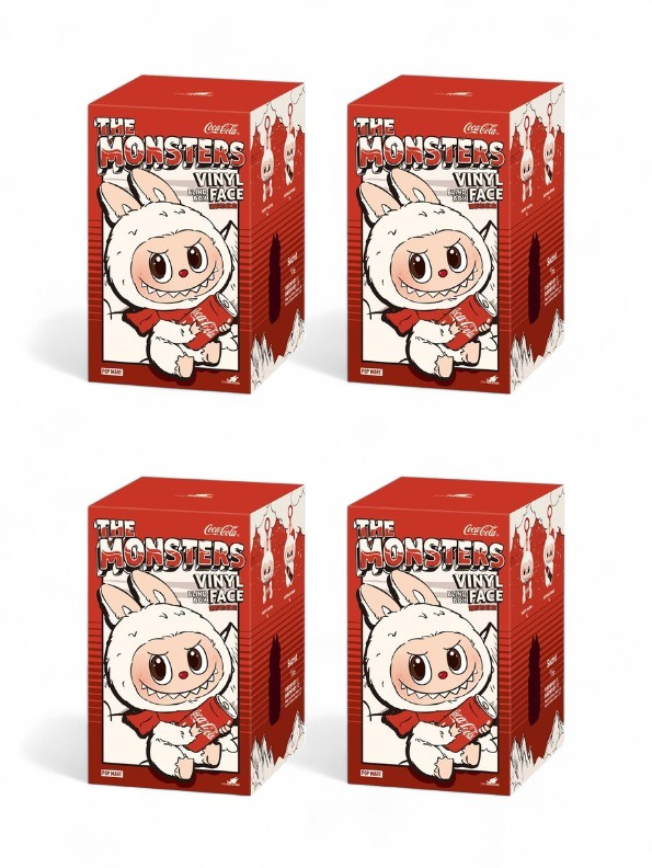 Pack Of 4 - THE MONSTERS COCA-COLA SERIES - Vinyl Face Blind Box