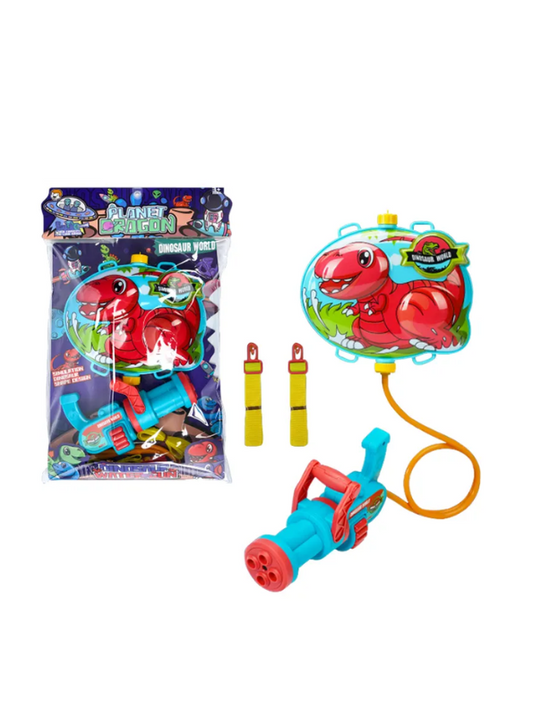 RaptorSpray Turbo – Epic Dinosaur Water Gun | Backpack Water Bag Toy for Kids | Ultimate Outdoor Beach & Summer Fun.