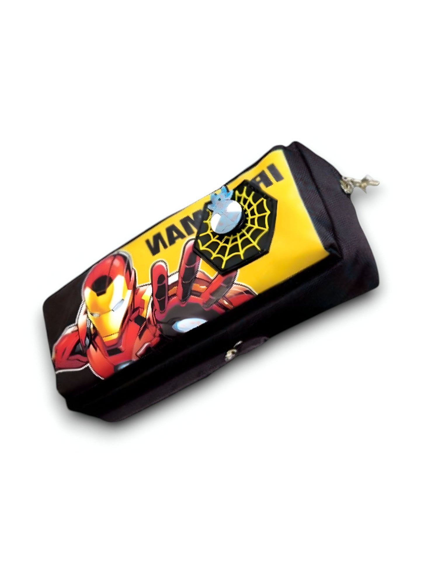 Black - Iron-Man Soft Pouch – Avengers Spinner Pouch with Double Chain in Blister Card | Marvel Superhero Accessory NOVHBC-188984