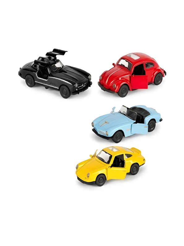 Vintage Diecast Toy Cars Set of 4 TV6128.